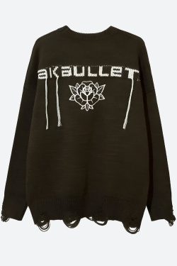 Style Core Aesthetics, New Style Trends - Grunge AK-Bullet Tasseled Sweater