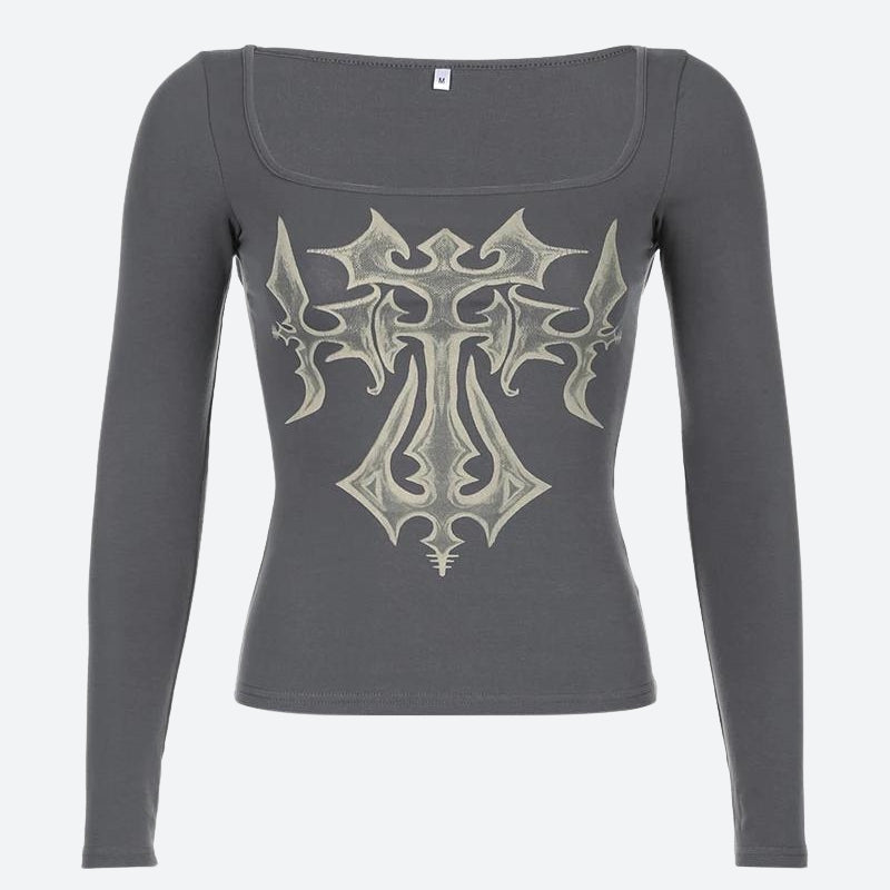 Style Core Aesthetics, New Style Trends - Grunge Cross Bleached Top Style Core Aesthetics, New Style Trends - Grunge Cross Bleached Top