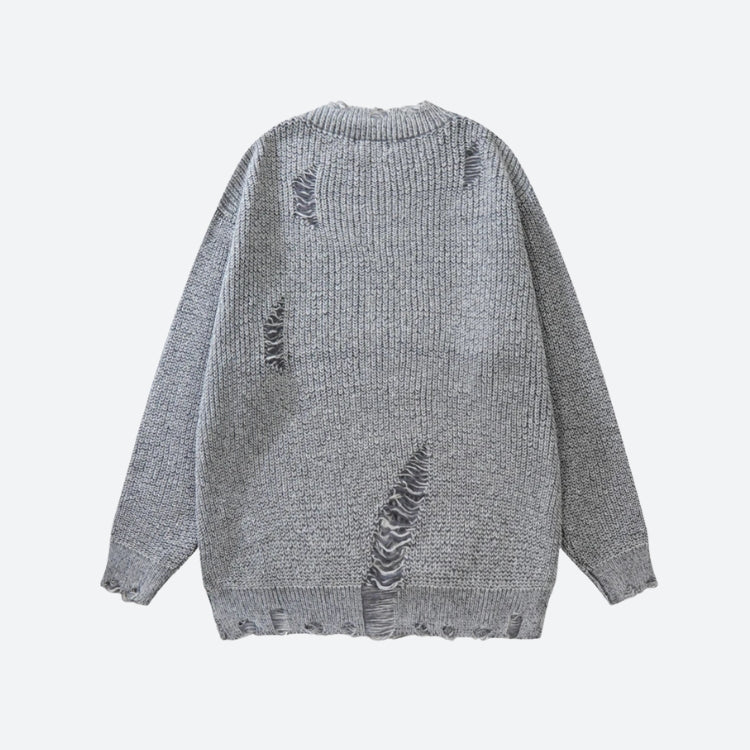 Style Core Aesthetics, New Style Trends - Grunge Distressed Knitted Sweater Style Core Aesthetics, New Style Trends - Grunge Distressed Knitted Sweater