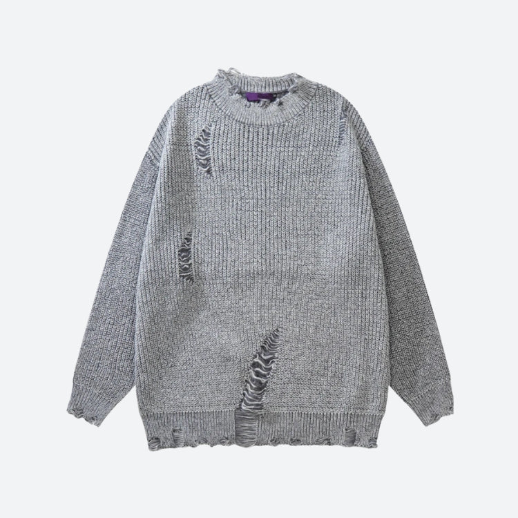 Style Core Aesthetics, New Style Trends - Grunge Distressed Knitted Sweater Style Core Aesthetics, New Style Trends - Grunge Distressed Knitted Sweater
