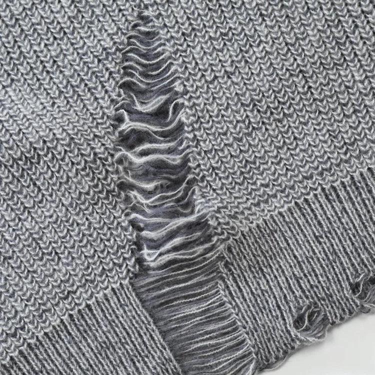 Style Core Aesthetics, New Style Trends - Grunge Distressed Knitted Sweater Style Core Aesthetics, New Style Trends - Grunge Distressed Knitted Sweater