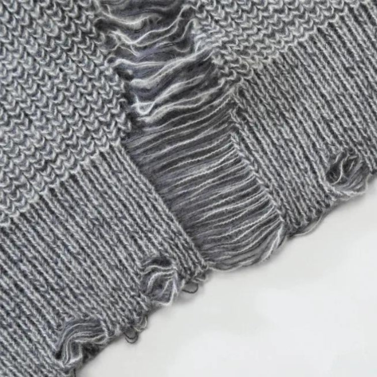 Style Core Aesthetics, New Style Trends - Grunge Distressed Knitted Sweater Style Core Aesthetics, New Style Trends - Grunge Distressed Knitted Sweater