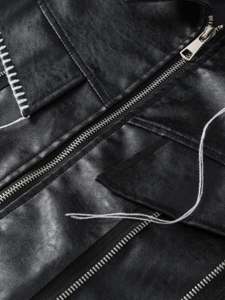 Style Core Aesthetics, New Style Trends - Grunge Faux Leather Jacket Style Core Aesthetics, New Style Trends - Grunge Faux Leather Jacket
