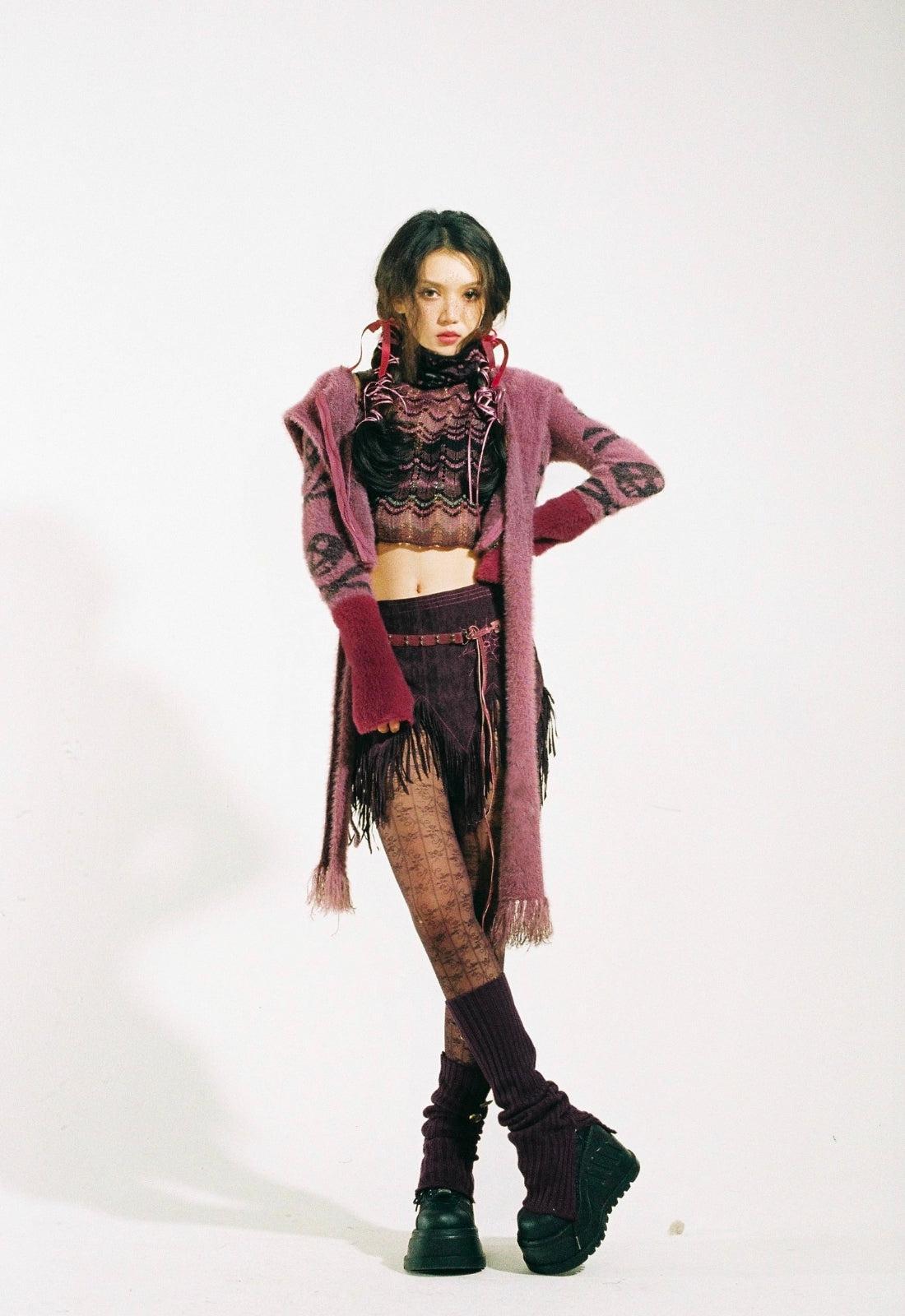 Style Core Aesthetics, New Style Trends - Grunge Gothic Skull Hooded Cardigan Style Core Aesthetics, New Style Trends - Grunge Gothic Skull Hooded Cardigan