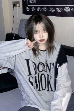 Style Core Aesthetics, New Style Trends - Grunge I Don't Smoke Tee