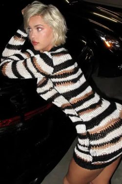 Style Core Aesthetics, New Style Trends - Grunge Open Weave Knitted Mini Dress