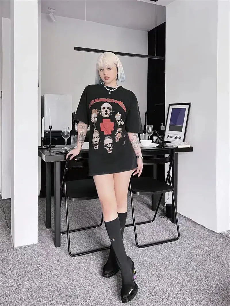 Style Core Aesthetics, New Style Trends - Grunge Rammstein Tee Style Core Aesthetics, New Style Trends - Grunge Rammstein Tee