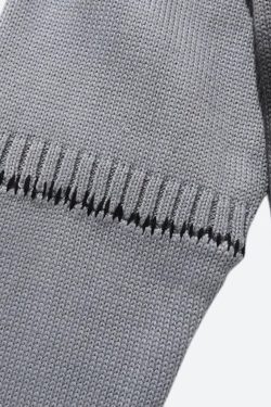 Style Core Aesthetics, New Style Trends - Grunge Spray Paint Distressed Knitted Sweater