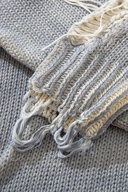 Style Core Aesthetics, New Style Trends - Grunge Tasseled Distressed Sweater