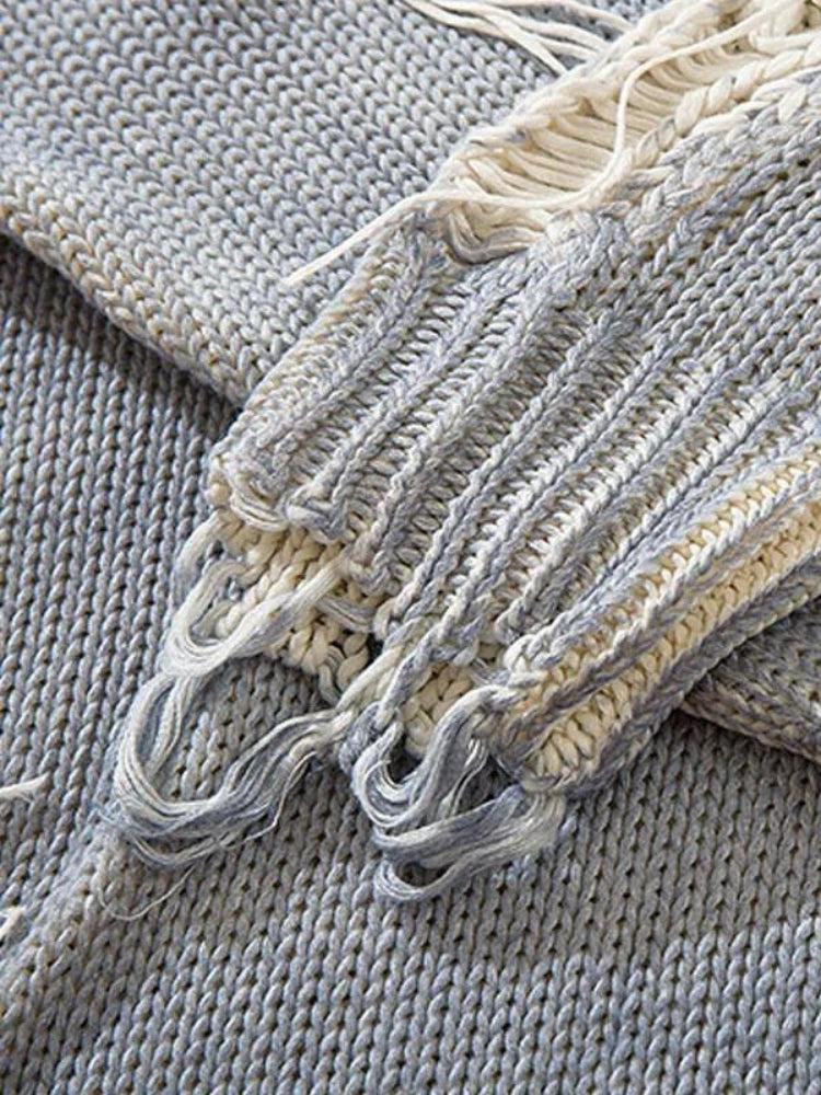 Style Core Aesthetics, New Style Trends - Grunge Tasseled Distressed Sweater Style Core Aesthetics, New Style Trends - Grunge Tasseled Distressed Sweater