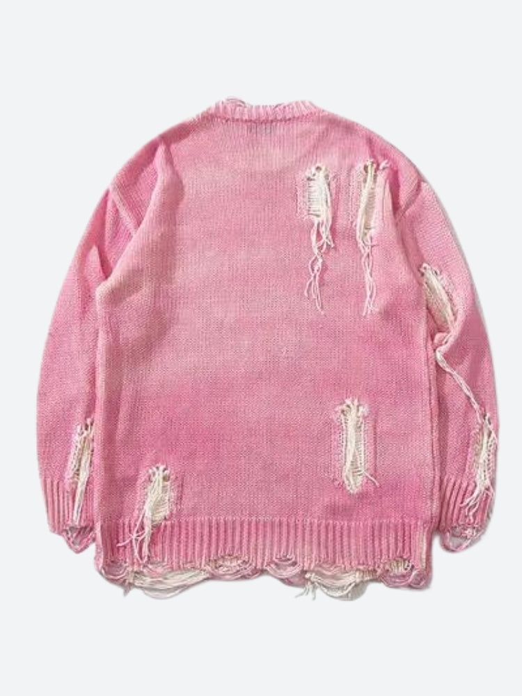 Style Core Aesthetics, New Style Trends - Grunge Tasseled Distressed Sweater Style Core Aesthetics, New Style Trends - Grunge Tasseled Distressed Sweater