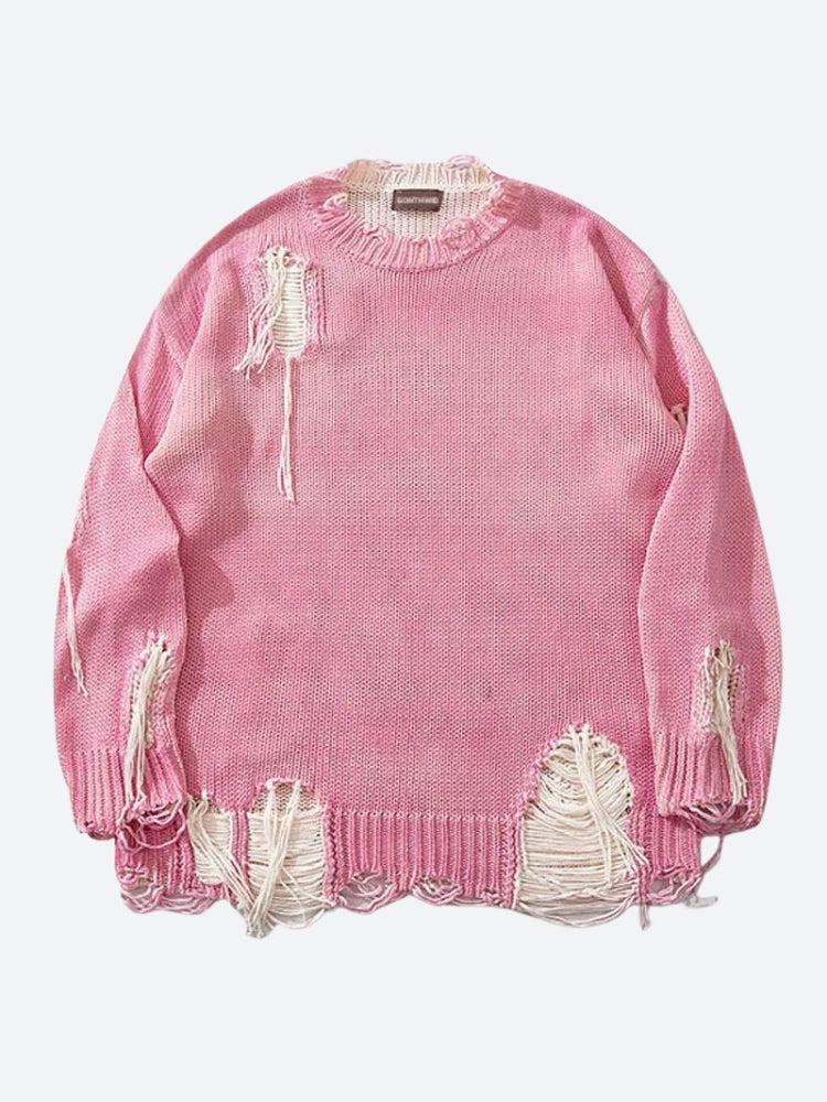 Style Core Aesthetics, New Style Trends - Grunge Tasseled Distressed Sweater Style Core Aesthetics, New Style Trends - Grunge Tasseled Distressed Sweater
