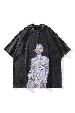 Style Core Aesthetics, New Style Trends - Hajime Sorayama Oversize Cotton T-Shirt