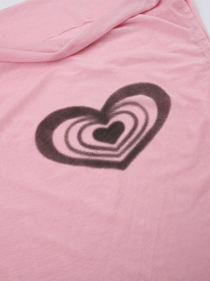 Style Core Aesthetics, New Style Trends - Heart Print See Through Tank Top Style Core Aesthetics, New Style Trends - Heart Print See Through Tank Top
