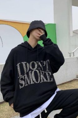 Style Core Aesthetics, New Style Trends - I Don't Smoke Rhinestone Hoodie