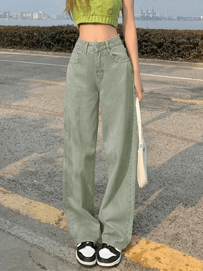 Style Core Aesthetics, New Style Trends - Jean boyfriend baggy légèrement délavé Style Core Aesthetics, New Style Trends - Jean boyfriend baggy légèrement délavé