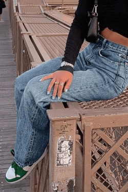 Style Core Aesthetics, New Style Trends - Jean boyfriend délavé clair