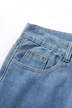 Style Core Aesthetics, New Style Trends - Jean boyfriend délavé à taille haute