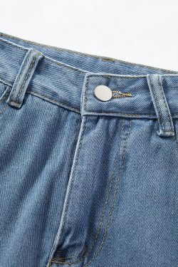 Style Core Aesthetics, New Style Trends - Jean boyfriend délavé à taille haute