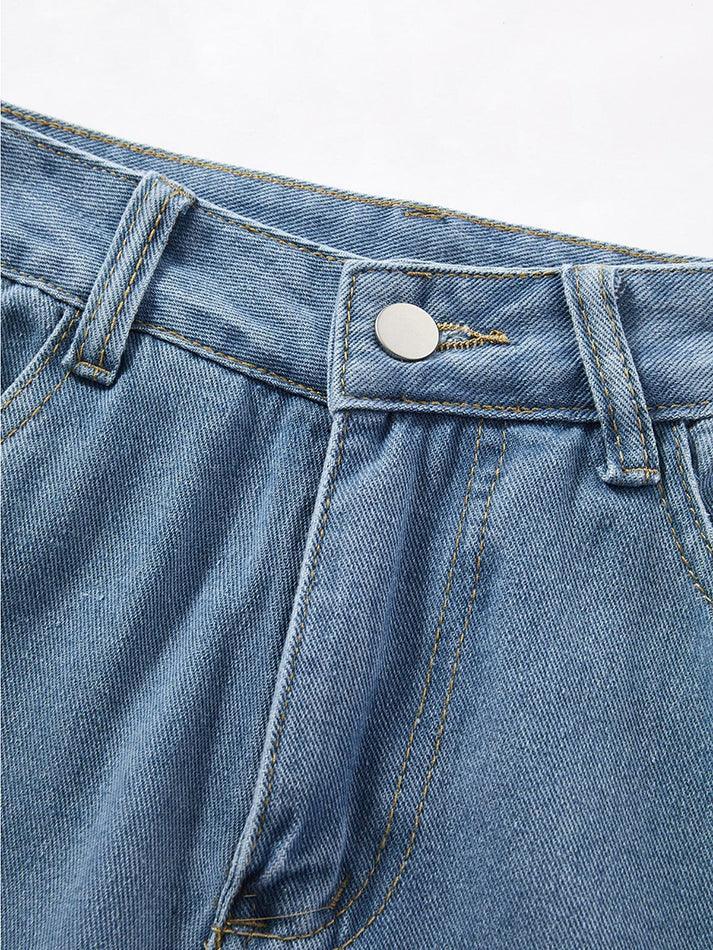 Style Core Aesthetics, New Style Trends - Jean boyfriend délavé à taille haute Style Core Aesthetics, New Style Trends - Jean boyfriend délavé à taille haute