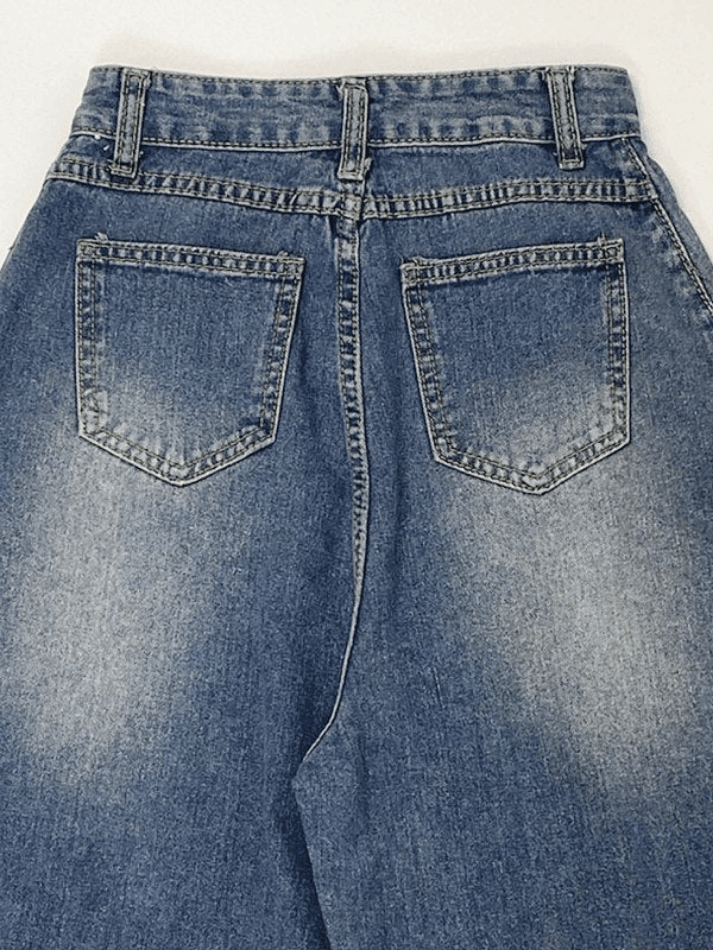 Style Core Aesthetics, New Style Trends - Jean boyfriend délavé Y2K Style Core Aesthetics, New Style Trends - Jean boyfriend délavé Y2K