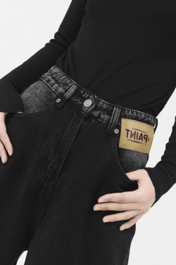 Style Core Aesthetics, New Style Trends - Jean boyfriend noir rétro délavé