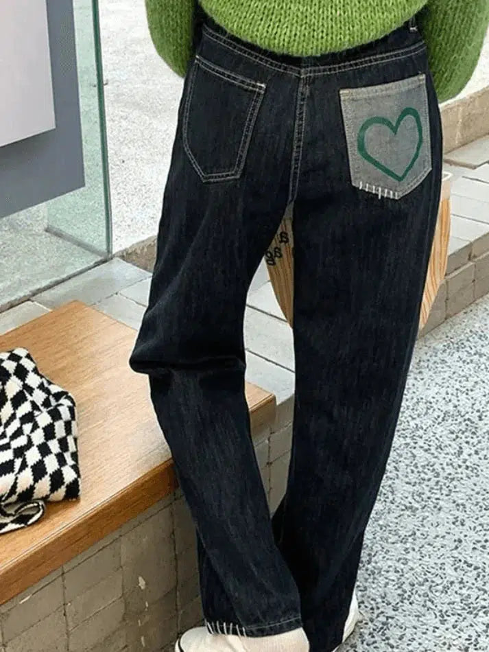 Style Core Aesthetics, New Style Trends - Jean boyfriend à patch au dos Style Core Aesthetics, New Style Trends - Jean boyfriend à patch au dos
