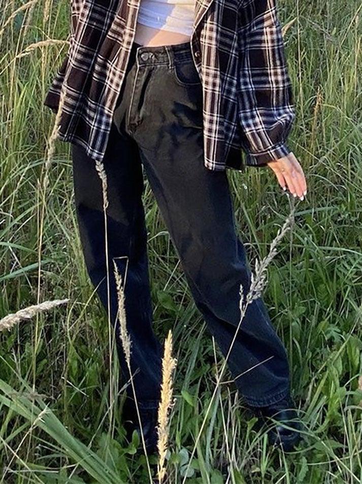 Style Core Aesthetics, New Style Trends - Jean boyfriend à taille haute Style Core Aesthetics, New Style Trends - Jean boyfriend à taille haute