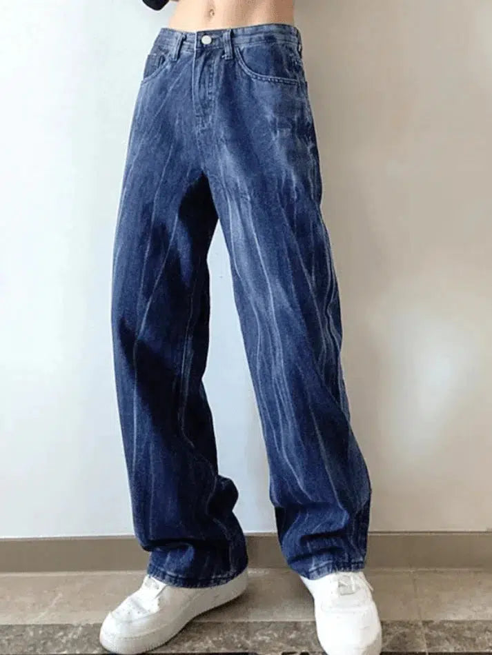 Style Core Aesthetics, New Style Trends - Jean boyfriend vintage tie-dye Style Core Aesthetics, New Style Trends - Jean boyfriend vintage tie-dye