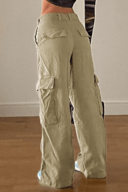 Style Core Aesthetics, New Style Trends - Jean cargo baggy à poches vintage