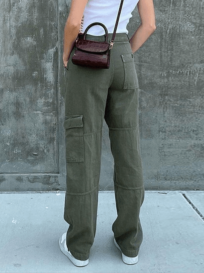 Style Core Aesthetics, New Style Trends - Jean cargo droit à poches plaquées Style Core Aesthetics, New Style Trends - Jean cargo droit à poches plaquées