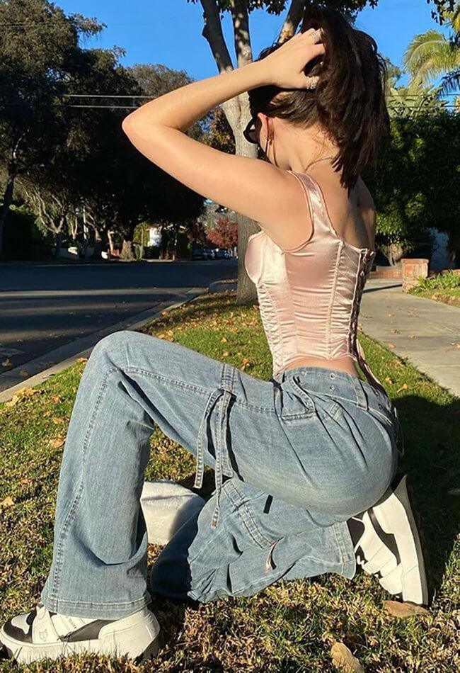 Style Core Aesthetics, New Style Trends - Jean cargo Splice taille mi-haute Style Core Aesthetics, New Style Trends - Jean cargo Splice taille mi-haute