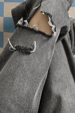 Style Core Aesthetics, New Style Trends - Jean déchiré effiloché délavé vintage