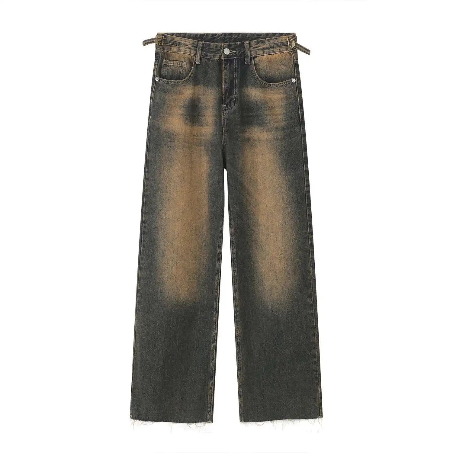 Style Core Aesthetics, New Style Trends - Jean large Y2K Burned Fade Style Core Aesthetics, New Style Trends - Jean large Y2K Burned Fade