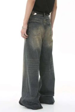 Style Core Aesthetics, New Style Trends - Jean large Y2K Metro Mist