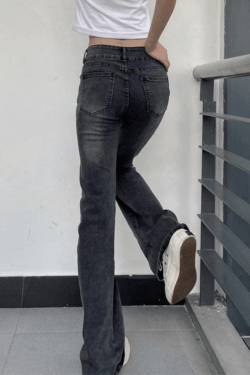 Style Core Aesthetics, New Style Trends - Jean skinny évasé à la cheville vintage