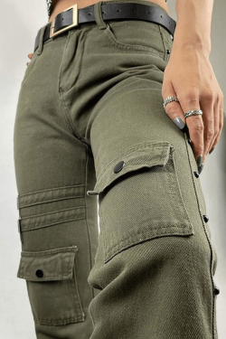 Style Core Aesthetics, New Style Trends - Jean évasé délavé à décor métallique