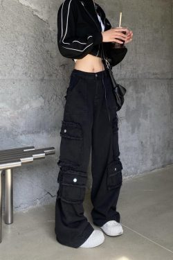 Style Core Aesthetics, New Style Trends - Jeans Cargo Multi-Poches Vintage Baggy