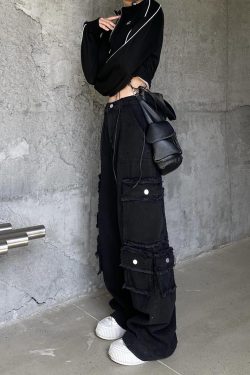 Style Core Aesthetics, New Style Trends - Jeans Cargo Multi-Poches Vintage Baggy