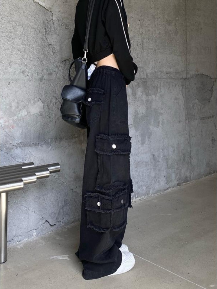 Style Core Aesthetics, New Style Trends - Jeans Cargo Multi-Poches Vintage Baggy Style Core Aesthetics, New Style Trends - Jeans Cargo Multi-Poches Vintage Baggy