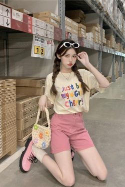 Style Core Aesthetics, New Style Trends - Just Be My Girl Cherry Tee