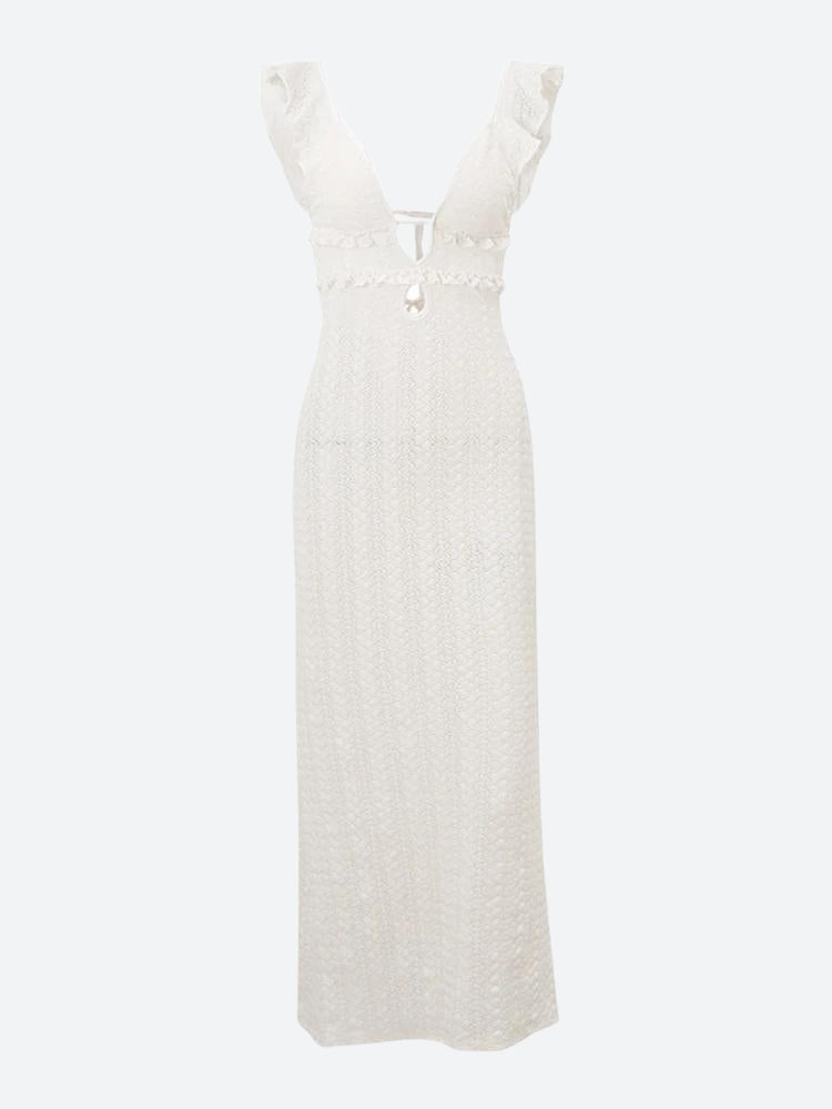 Style Core Aesthetics, New Style Trends - Lace Backless Plunge Neck Maxi Dress Style Core Aesthetics, New Style Trends - Lace Backless Plunge Neck Maxi Dress