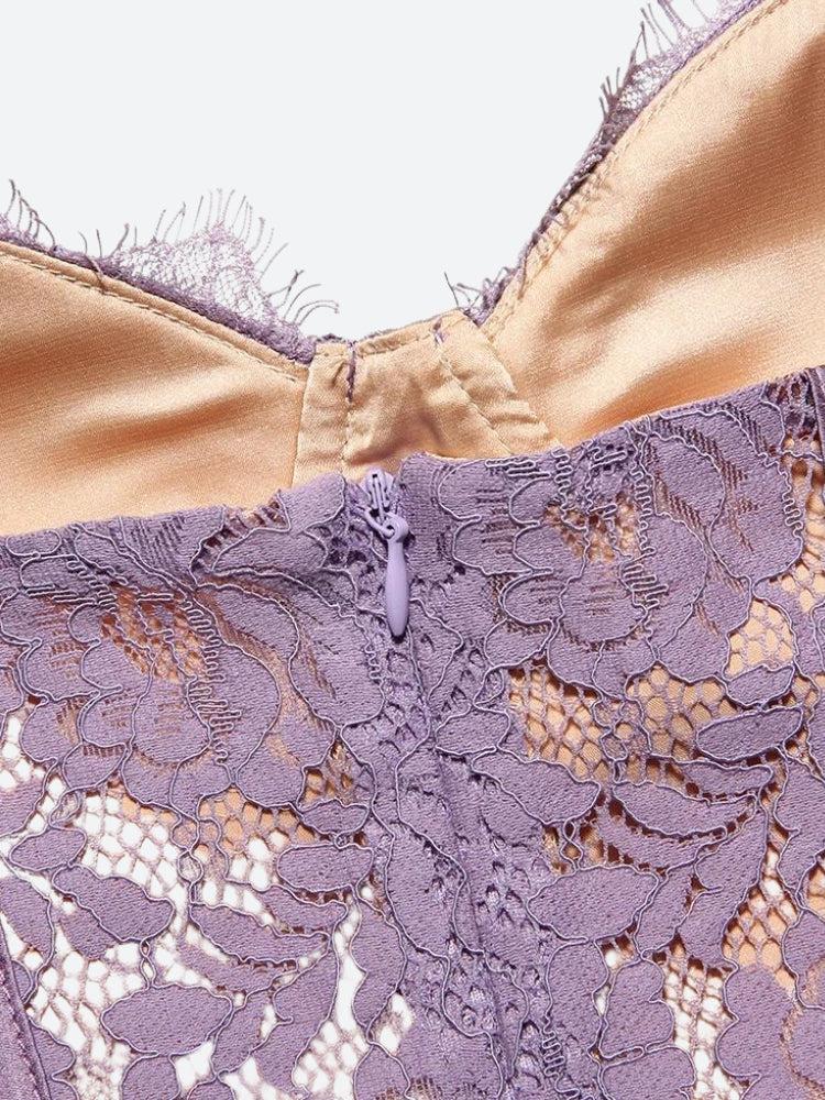 Style Core Aesthetics, New Style Trends - Lace Wired Mini Dress Style Core Aesthetics, New Style Trends - Lace Wired Mini Dress