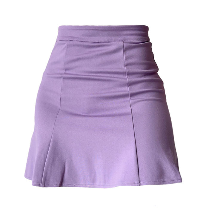 Style Core Aesthetics, New Style Trends - Lavender Ruched Skirt Style Core Aesthetics, New Style Trends - Lavender Ruched Skirt