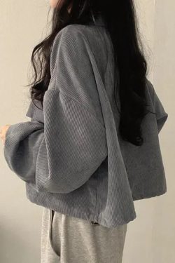 Style Core Aesthetics, New Style Trends - Light Academia Cropped Corduroy Jacket