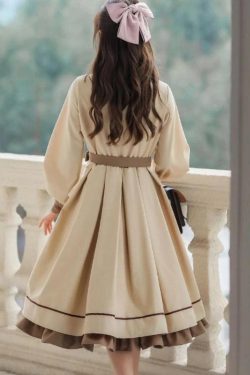 Style Core Aesthetics, New Style Trends - Light Academia Uniform Midi Dress
