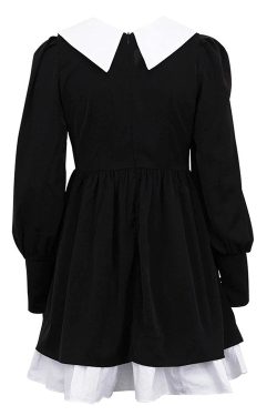 Style Core Aesthetics, New Style Trends - Like a Doll Black Collar Dress