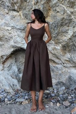 Style Core Aesthetics, New Style Trends - Linen Midi Dress