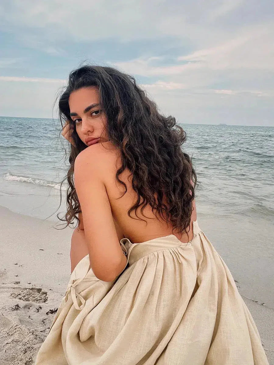 Style Core Aesthetics, New Style Trends - Linen Midi Dress Style Core Aesthetics, New Style Trends - Linen Midi Dress