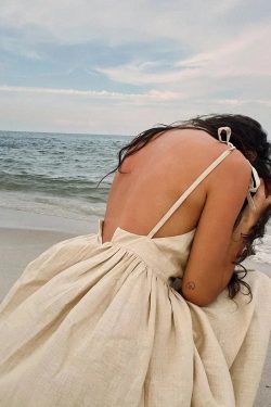 Style Core Aesthetics, New Style Trends - Linen Midi Dress